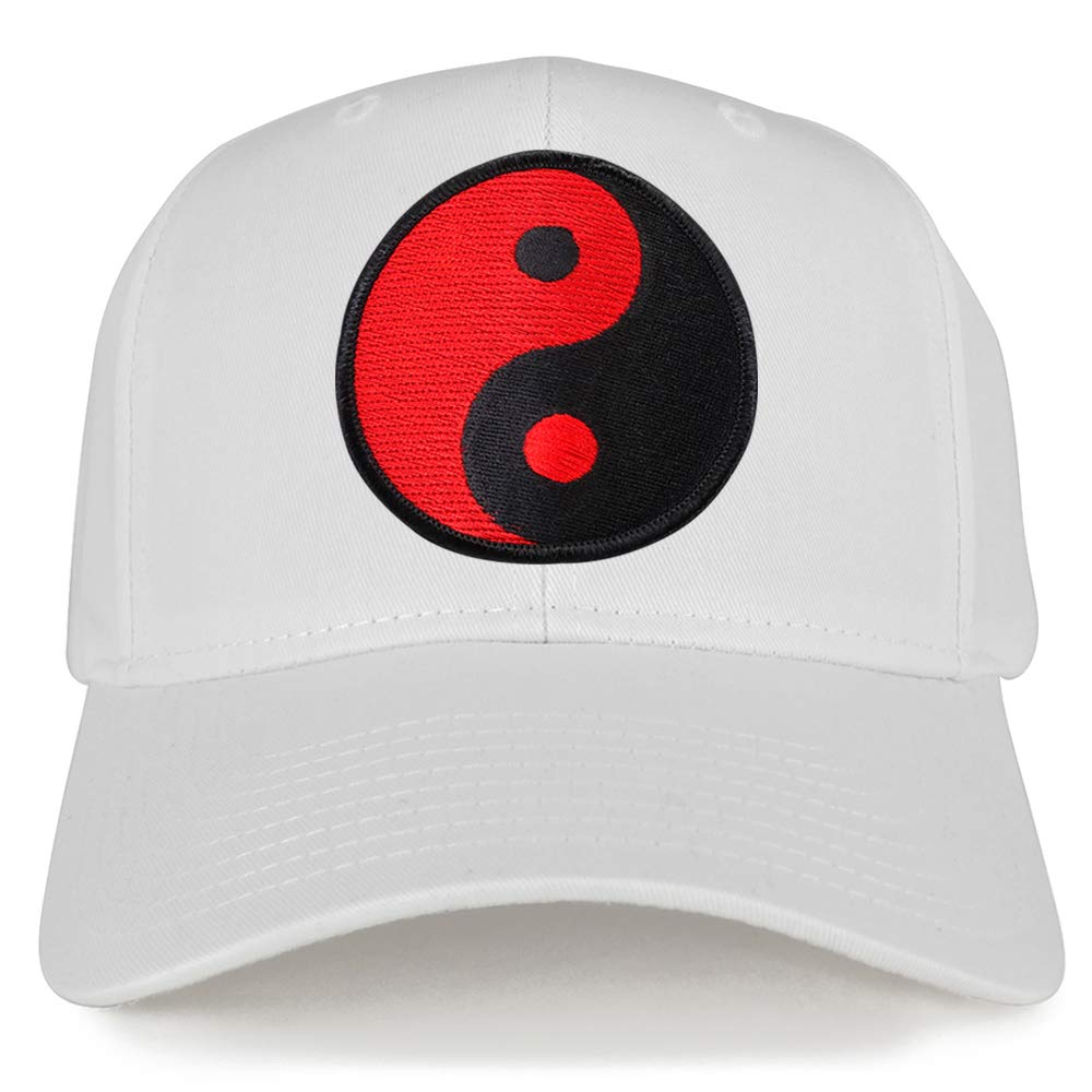 Armycrew Red Yin Yang Patch Structured Baseball Cap