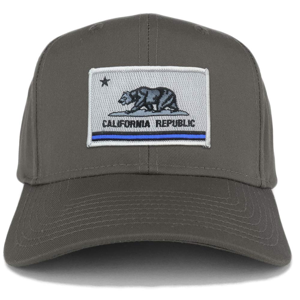 Armycrew California Thin Blue Line Flag Patch Structured Baseball Cap