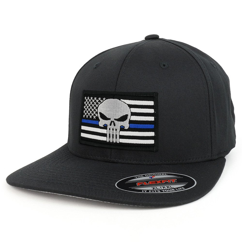 Armycrew XXL USA American Flag Embroidered Iron On Patch Flexfit Cap