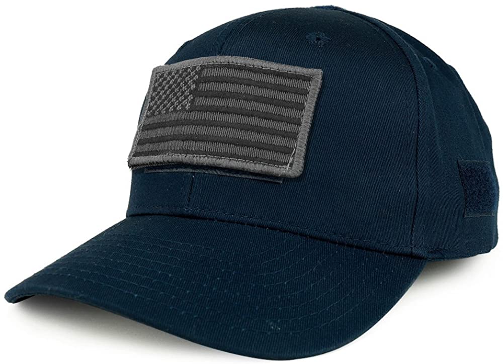 Armycrew USA Grey Flag Tactical Patch Structured Operator Baseball Cap
