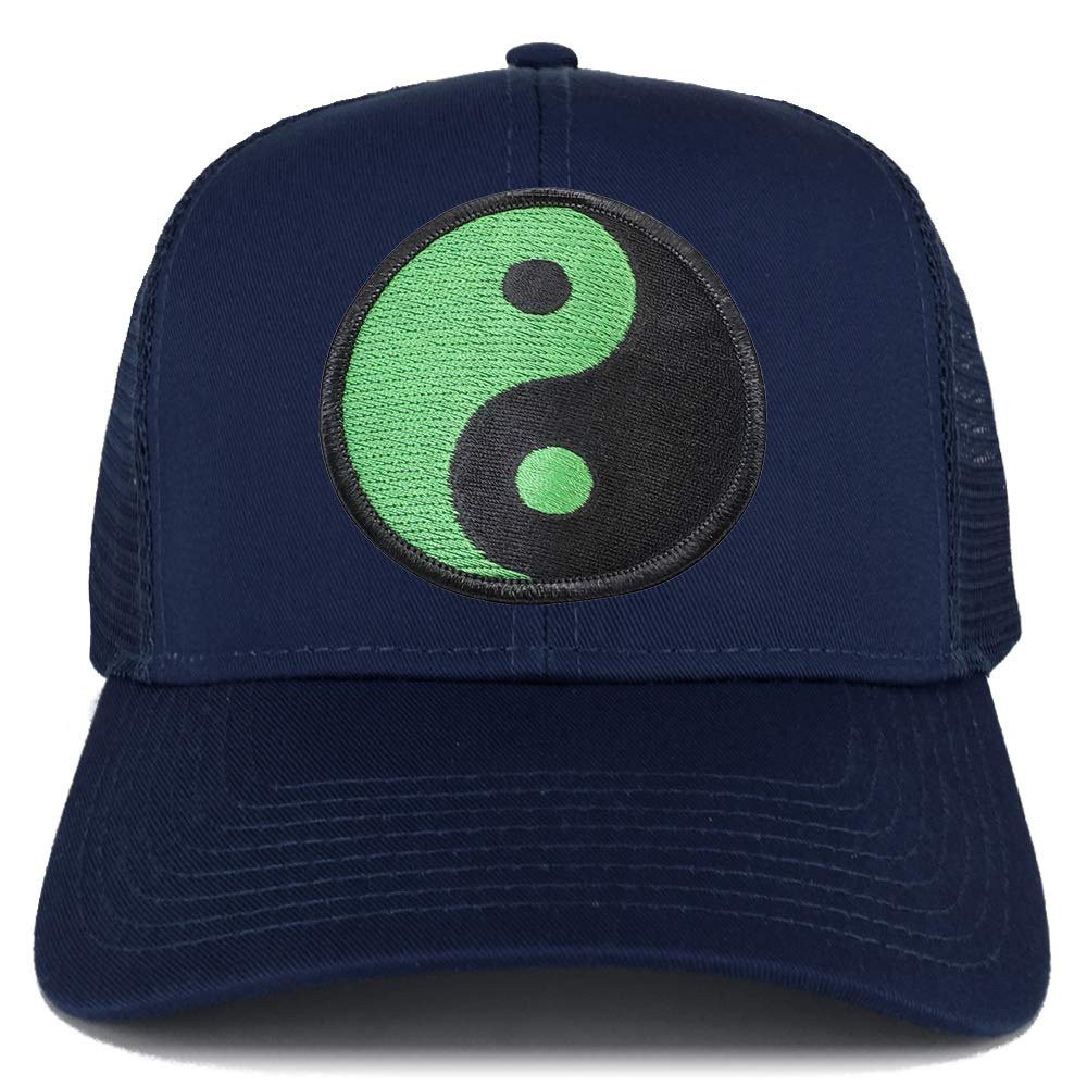 Armycrew Green Yin Yang Patch Structured Mesh Trucker Cap