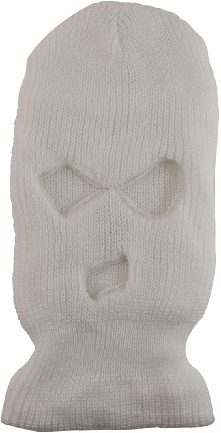 Winter Full Face Cover Acrylic Ski Mask 3 Hole Beanie Hat