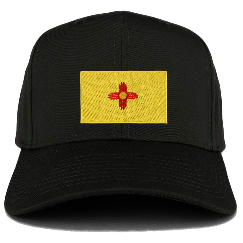 Armycrew XXL Oversize New New Mexico State Flag Patch Adjustable Baseball Cap - Black