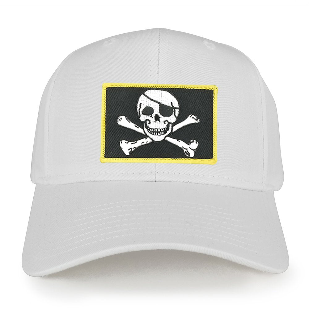 Jolly Rogers Military Skull Embroidered Iron on Patch Adjustable Baseball Cap