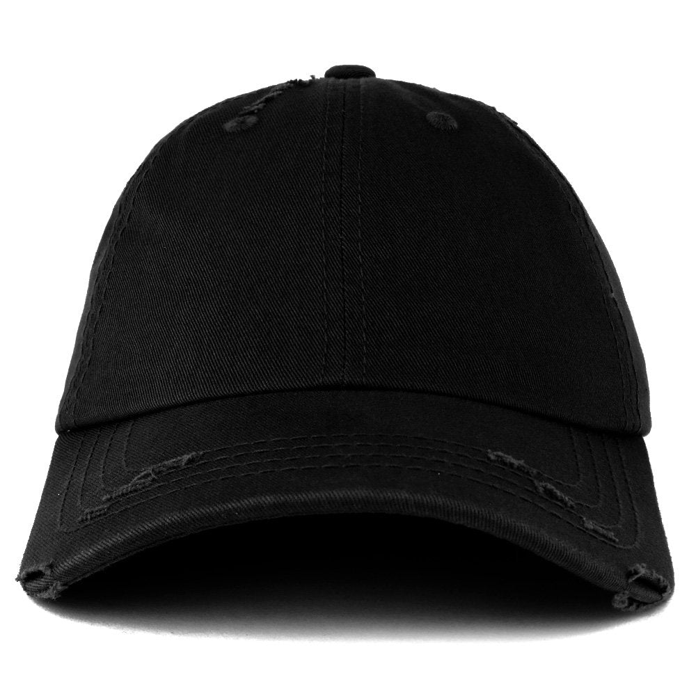 Vintage Frayed Unstructured Adjustable Polo Cap