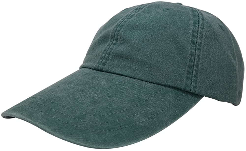 Sunbuster Extra Long Bill 100% Washed Cotton Cap with Leather Adjustable Strap