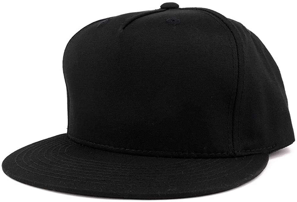DECKY Blank Panel Cotton Constructed Flat Bill Adjustable Snapback C