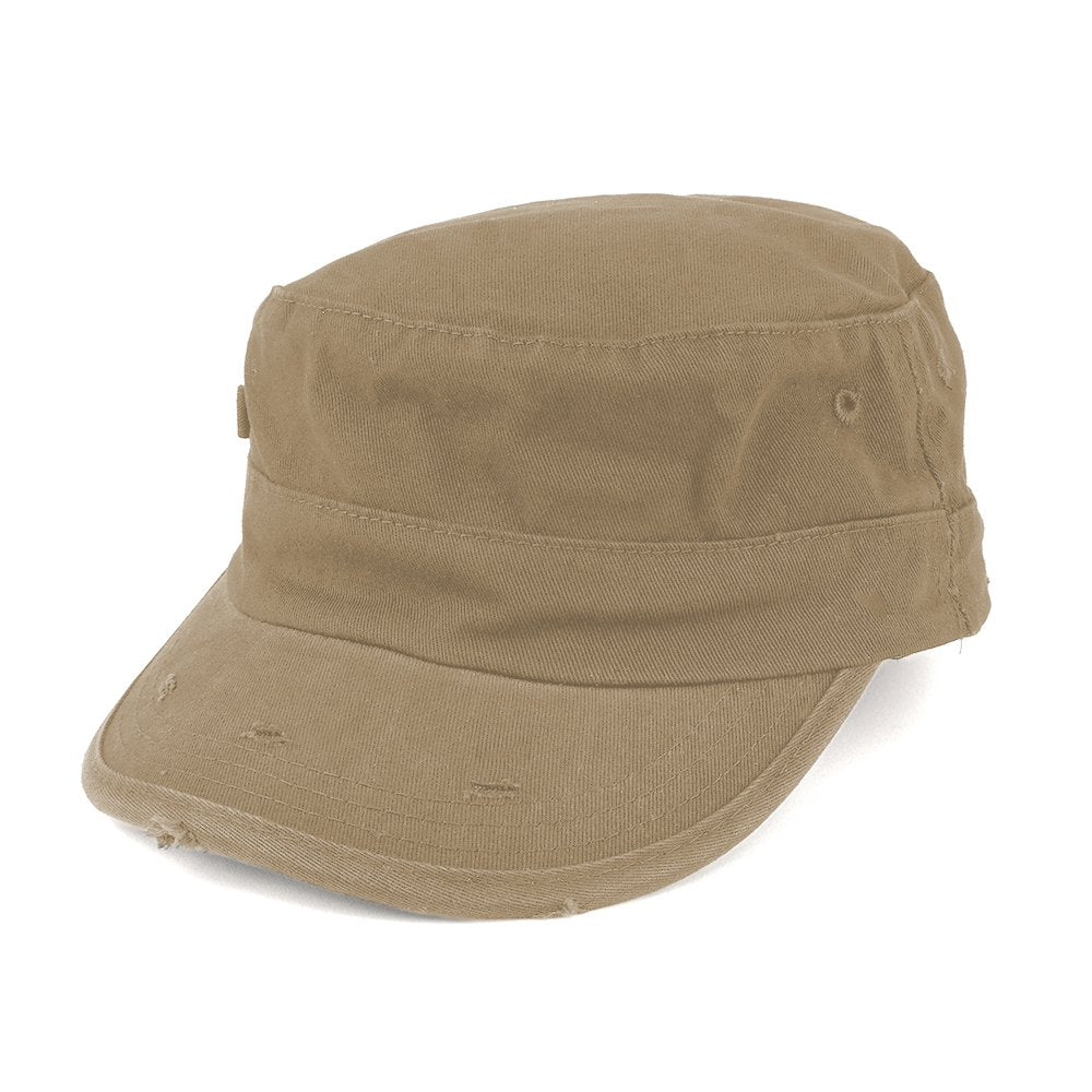 Washed Cotton Army BDU Style Fitted Military Cap L-XL