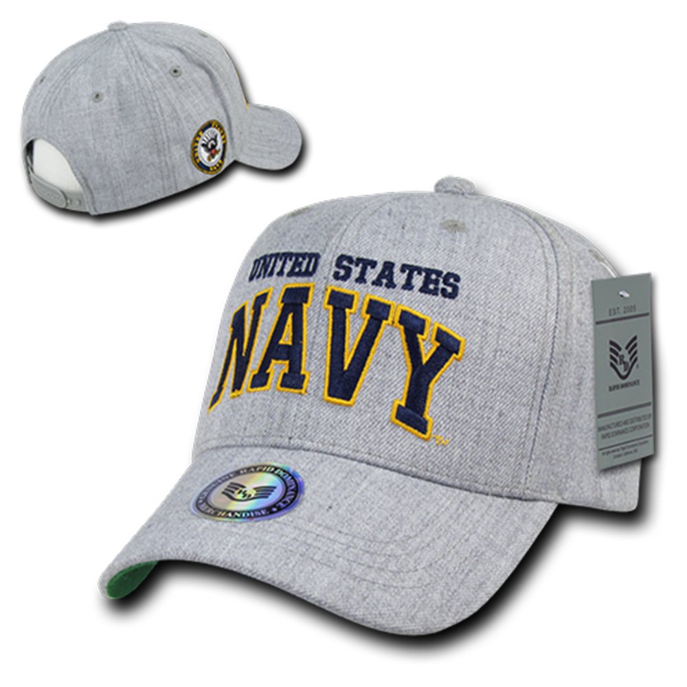 Rapid Dominance Heather Grey Military Cap with High Definition Embroidery