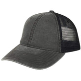 Armycrew Low Profile Washed Pigment Dyed Cotton Mesh Back Trucker Cap
