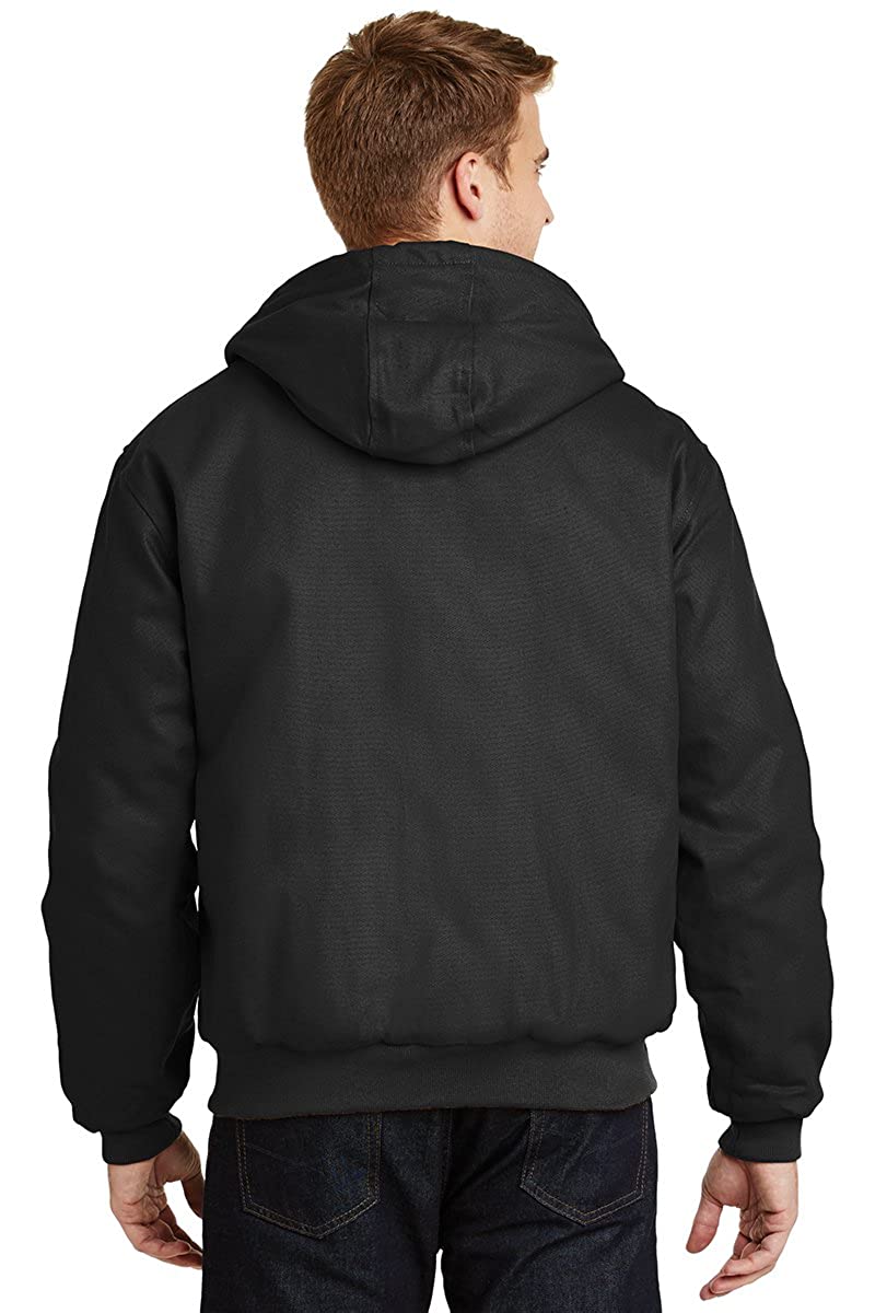 Cotton Duck Cloth Warm Work Jacket with Hoodie