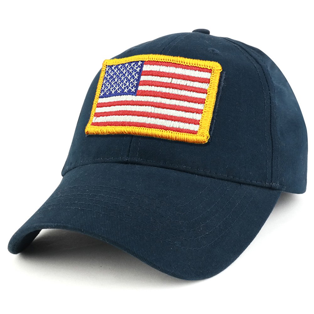 Armycrew USA Yellow Flag Tactical Patch Cotton Adjustable Baseball Cap