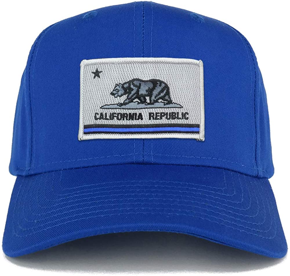 Armycrew California Thin Blue Line Flag Patch Structured Baseball Cap