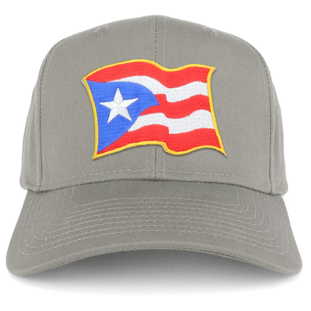Armycrew Puerto Rico Waving Flag Patch Structured Baseball Cap
