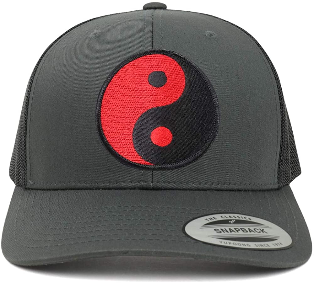 Armycrew Red Yin Yang Patch Mesh Trucker Cap