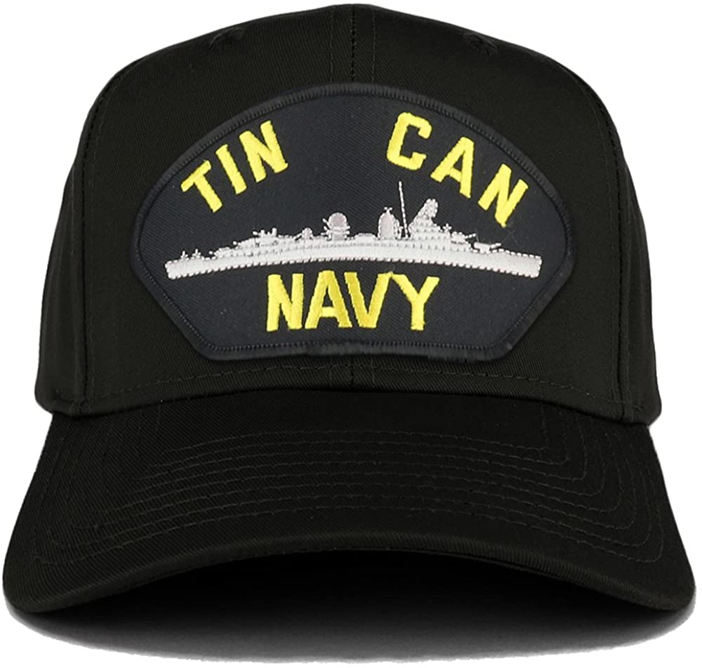 Armycrew XXL Oversize Tin Can Navy Submarine Large Patch Baseball Cap