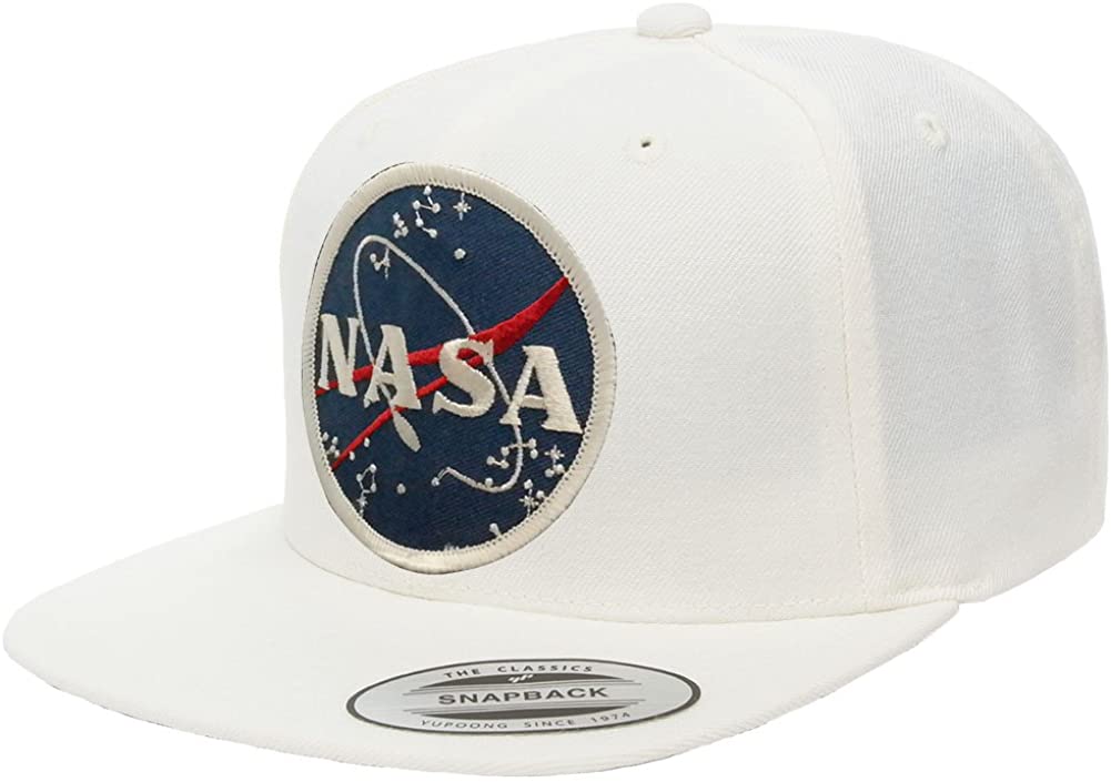 Flexfit Original Premium Classic Snapback with NASA Meatball Logo Patch - Black