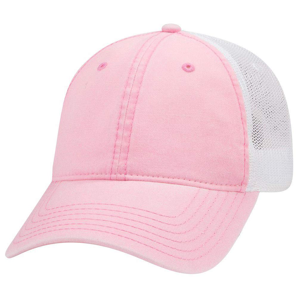 Armycrew Low Profile Washed Pigment Dyed Cotton Mesh Back Trucker Cap