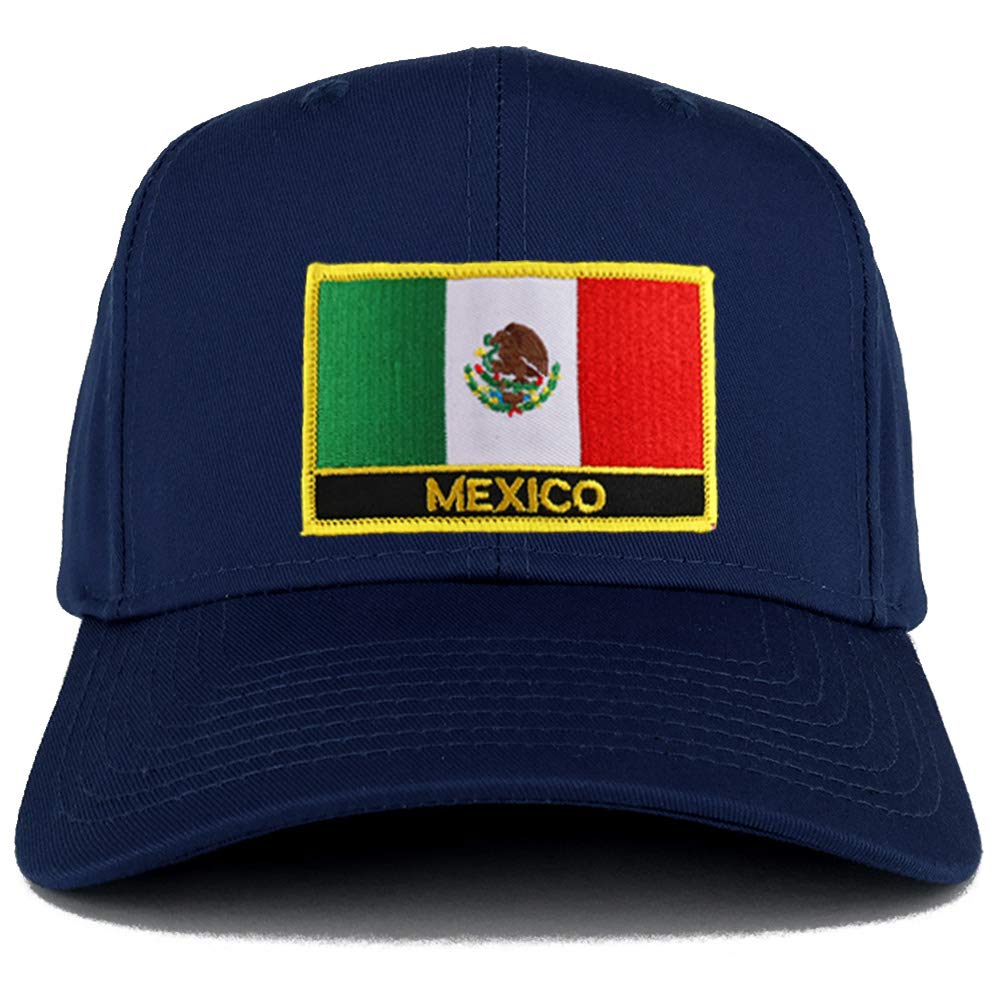 Armycrew Mexico Flag Oversized XXL Structured High Profile Baseball Cap