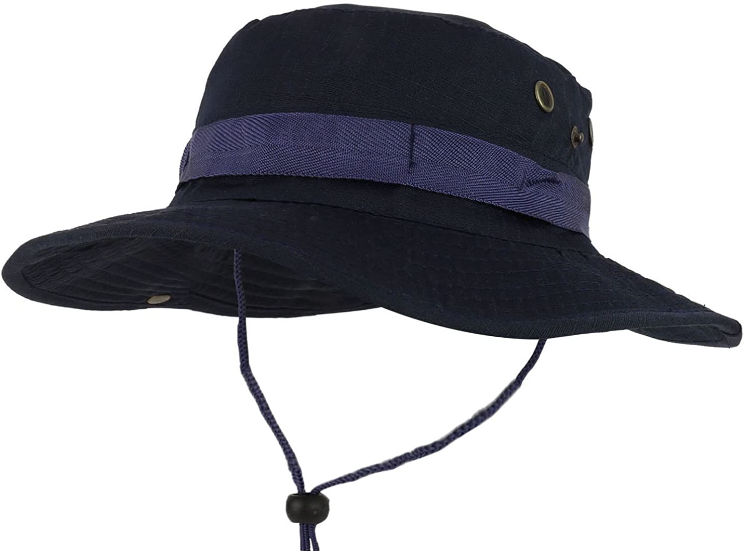 Armycrew Military Solid Plain Outdoor Boonie Hat with Adjustable Chin Strap