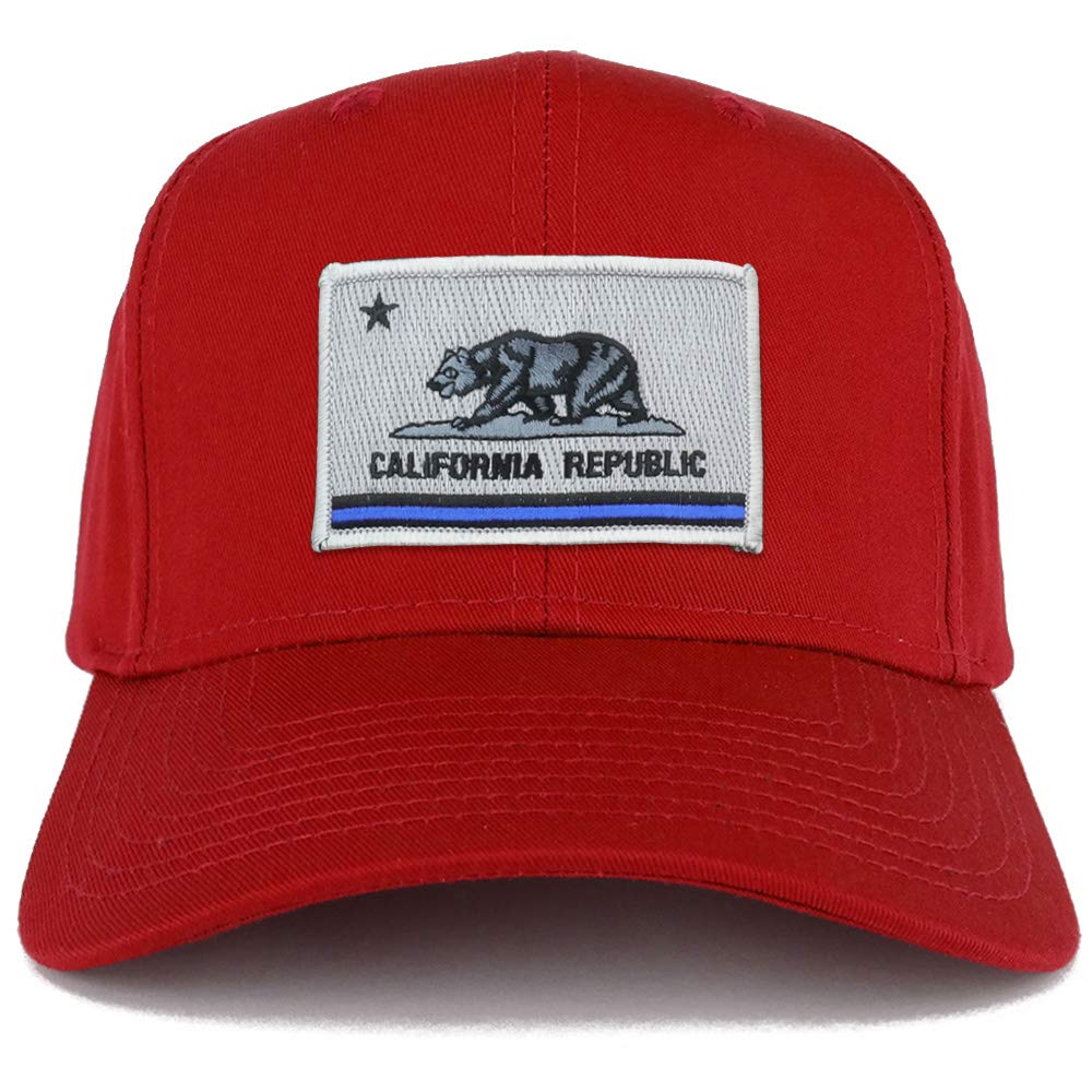 Armycrew California Thin Blue Line Flag Patch Structured Baseball Cap
