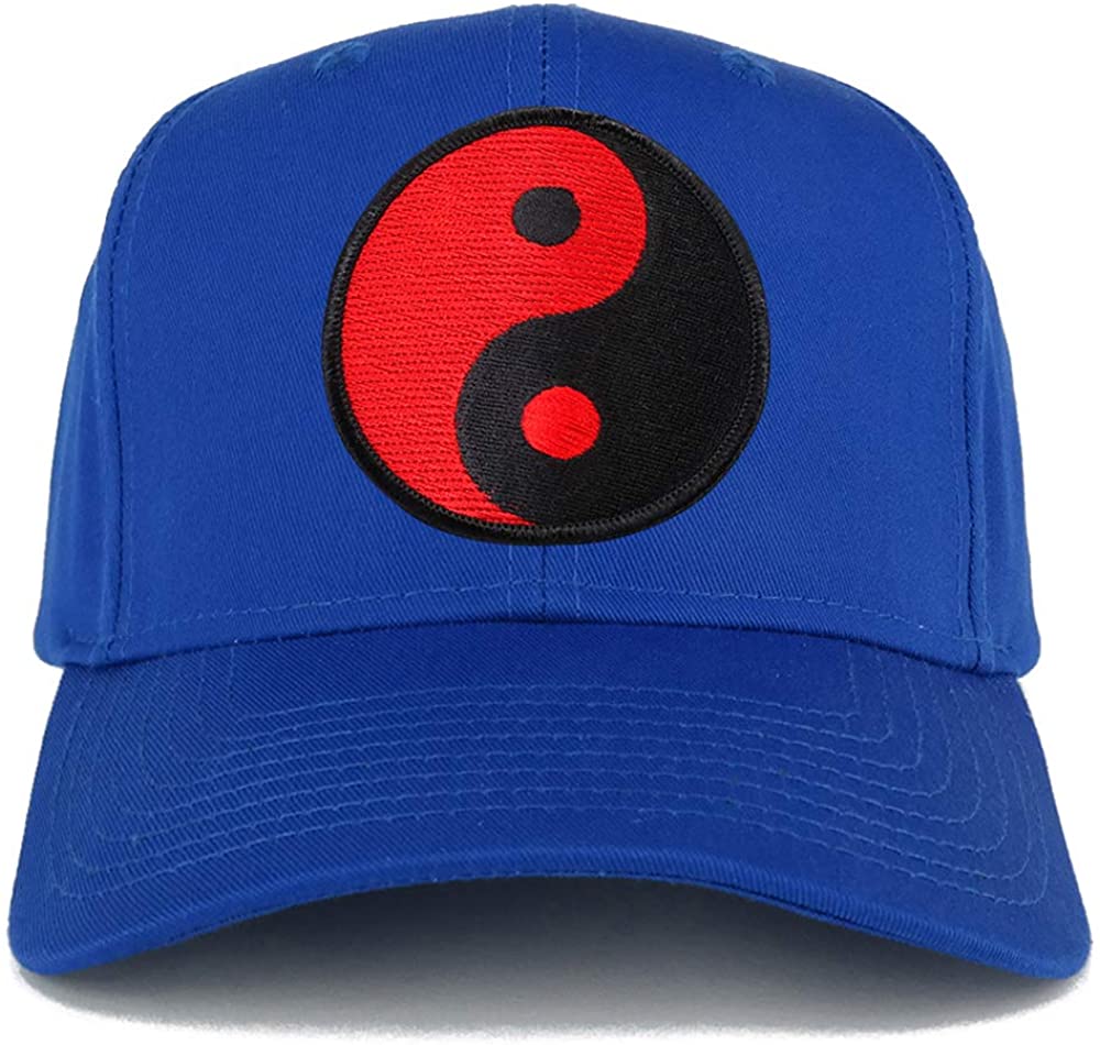 Armycrew Red Yin Yang Patch Structured Baseball Cap