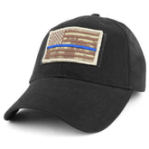 Armycrew USA Desert Digital Thin Blue Flag Tactical Patch Cotton Adjustable Baseball Cap