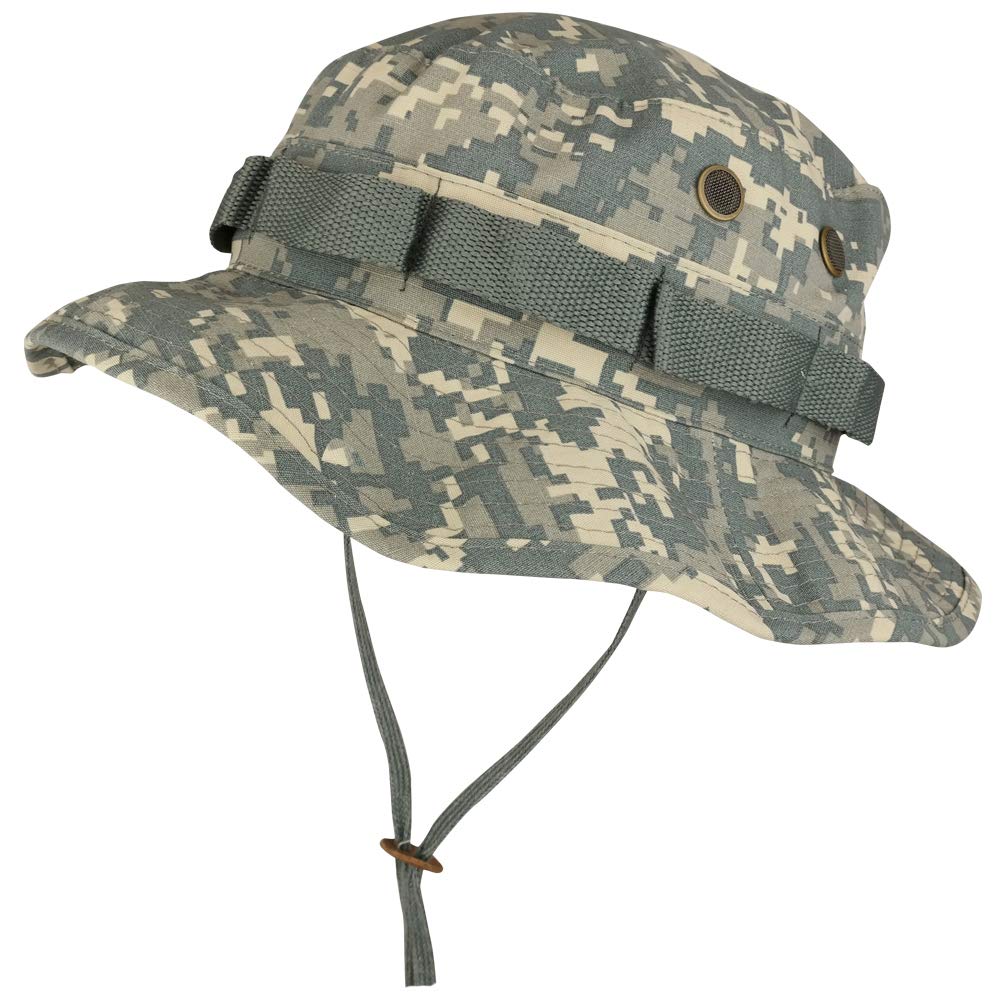 Armycrew Ripstop Tear Resistant Cotton Jungle Boonie Cap with Chin Strap