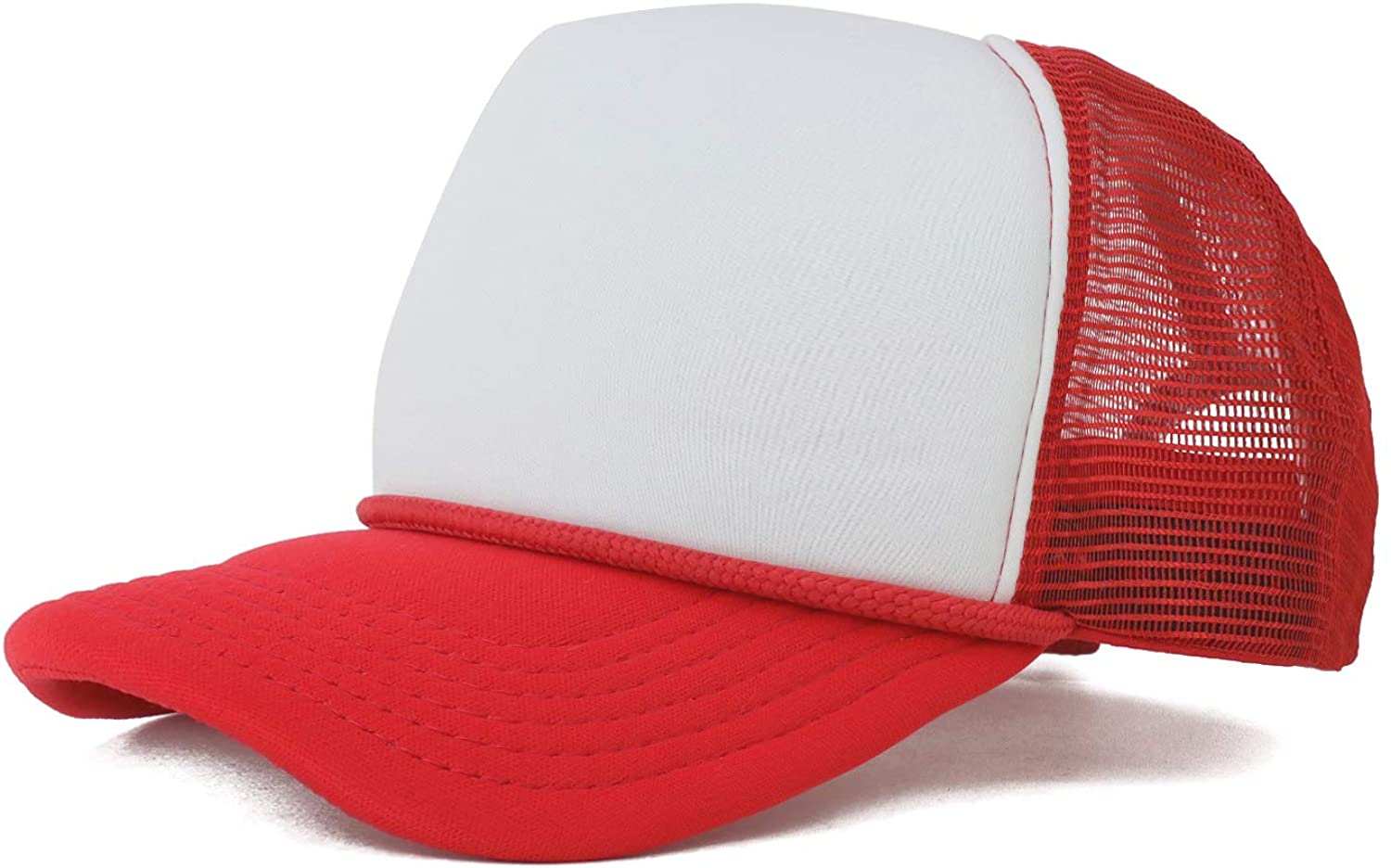 Armycrew Kid's Two Tone 5 Panel Structured Foam Mesh Trucker Cap