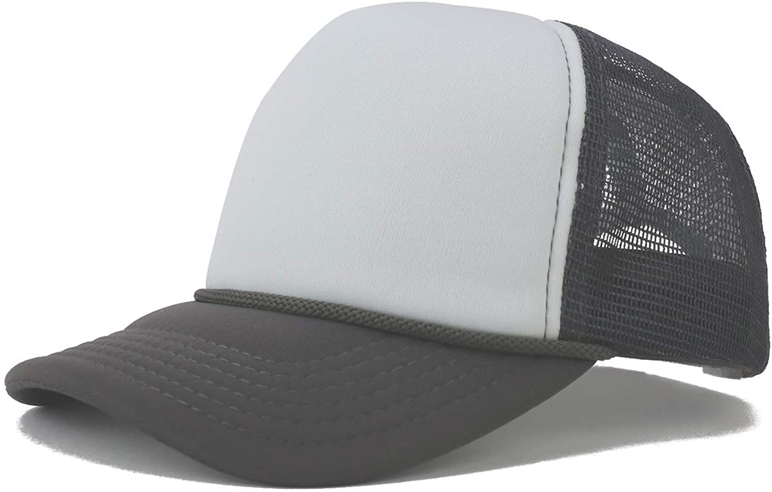 Armycrew Kid's Two Tone 5 Panel Structured Foam Mesh Trucker Cap