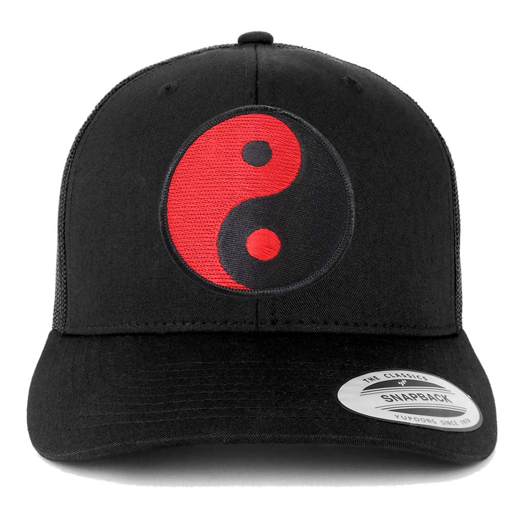 Armycrew Red Yin Yang Patch Mesh Trucker Cap