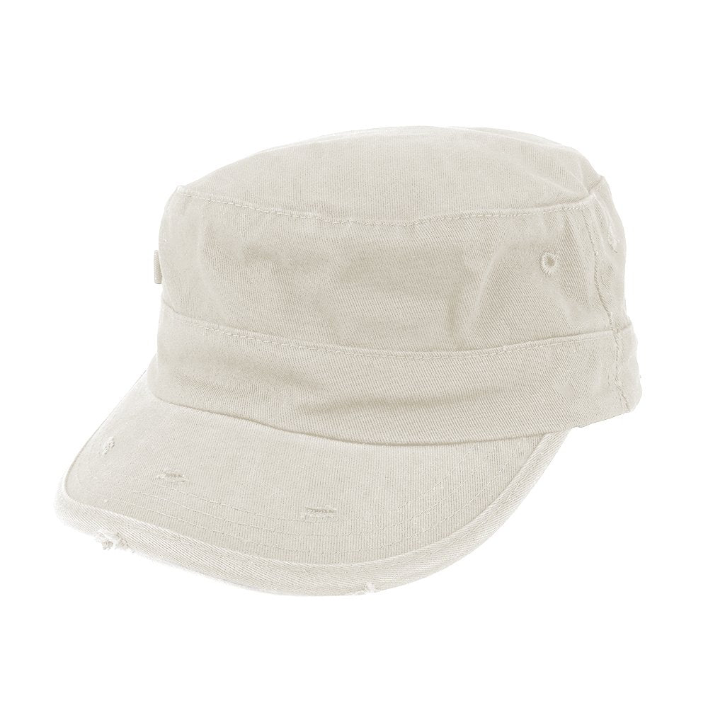 Washed Cotton Army BDU Style Fitted Military Cap L-XL