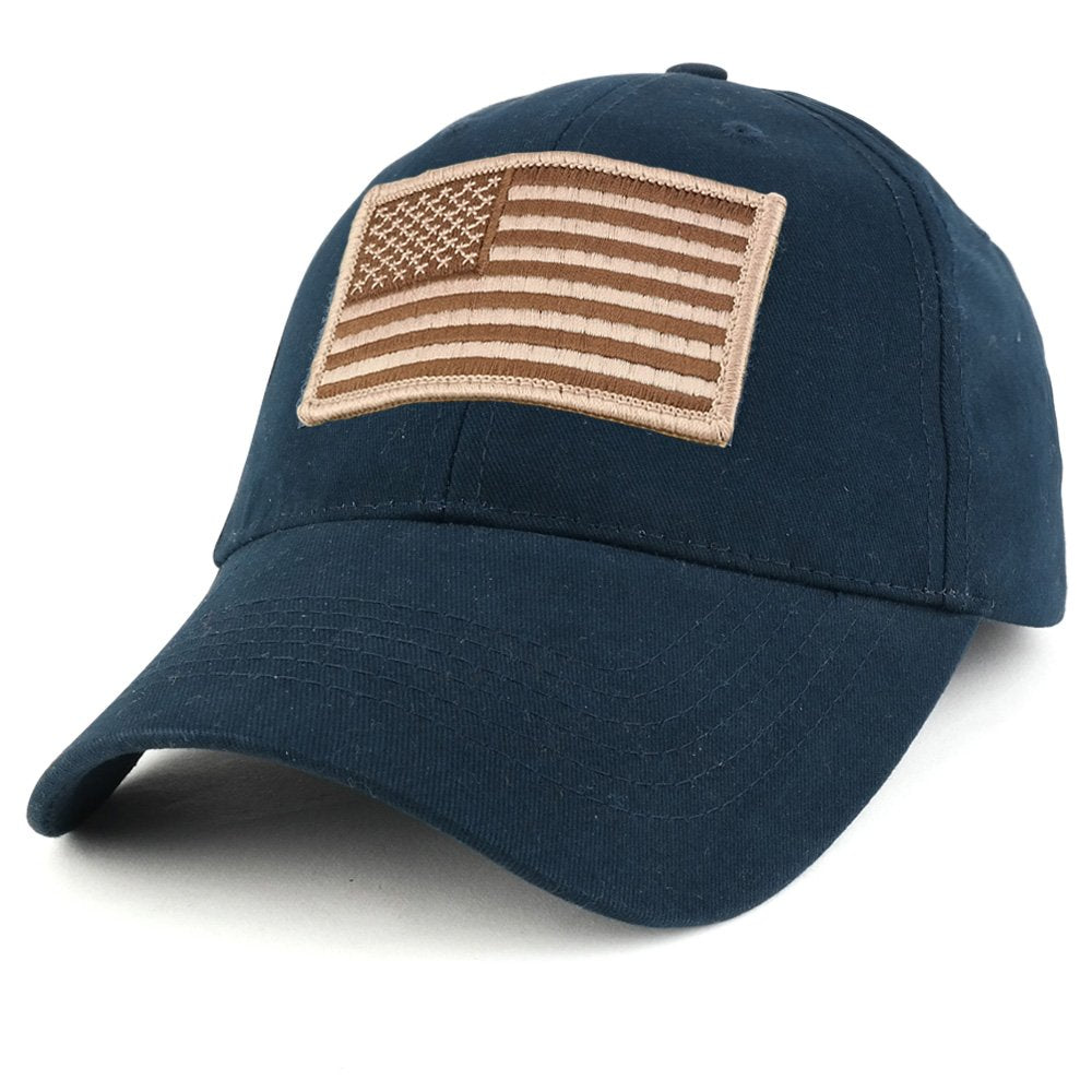 Armycrew USA American Flag Embroidered Desert Tactical Patch with Adjustable Operator Cap