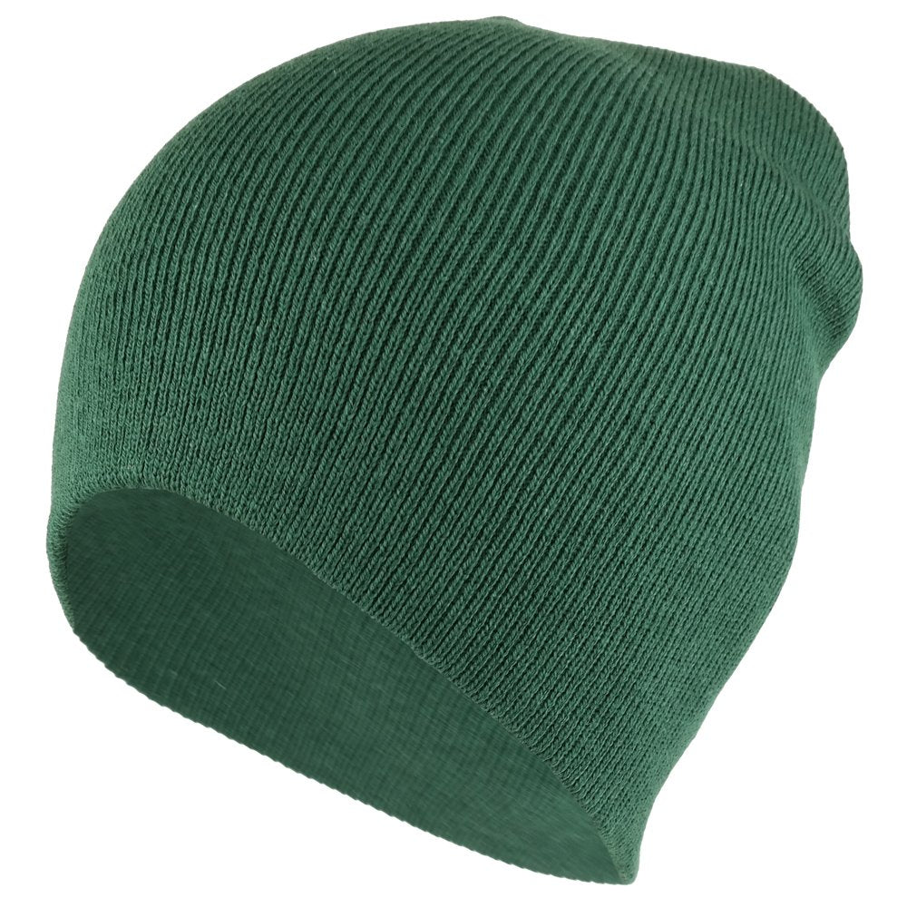 Superior Plain Cotton Blend Knit Short Winter Beanie Cap