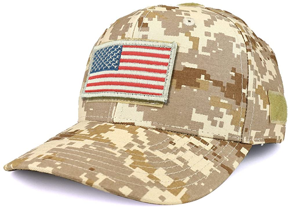 Armycrew USA White Flag Tactical Patch Structured Operator Baseball Cap- ACU