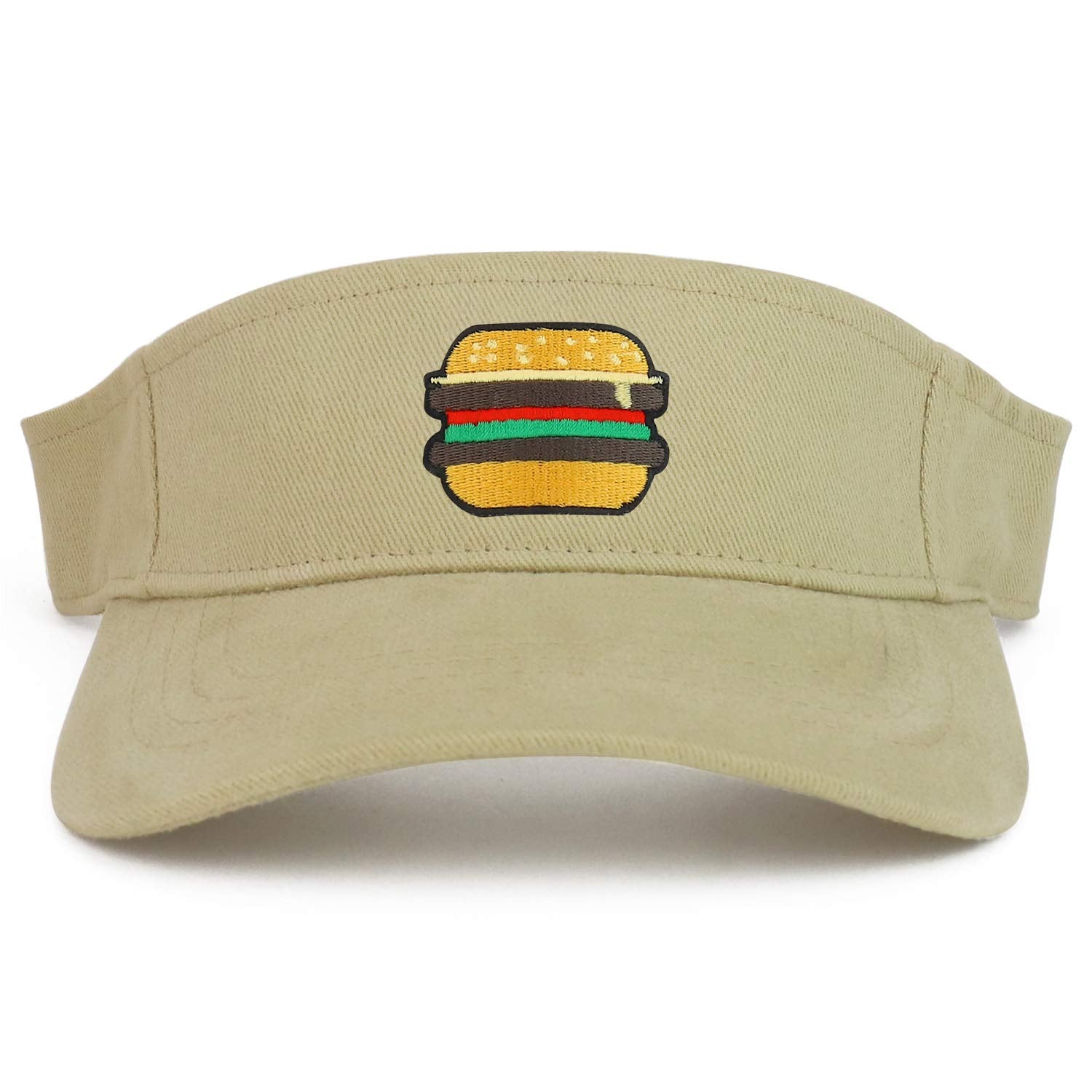 Armycrew Burger Patch Cotton Adjustable Visor Cap - Black
