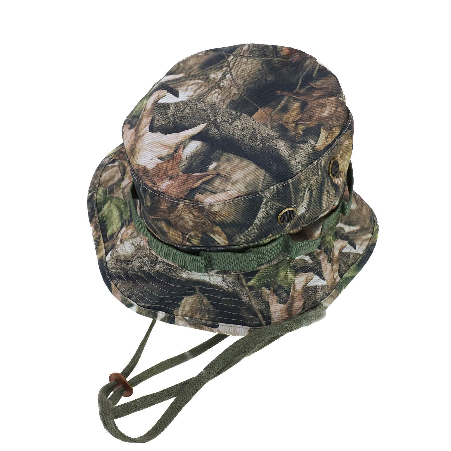 Armycrew HybriCam Camouflage Outdoor Boonie Hat with Chin Cord