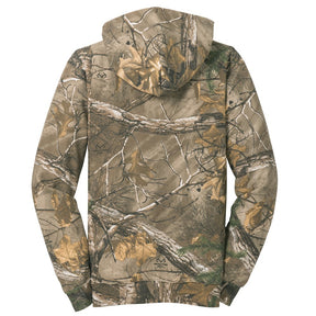 Mens Outdoor Tree Camo Warm Full-Zip Hooded Sweatshirt