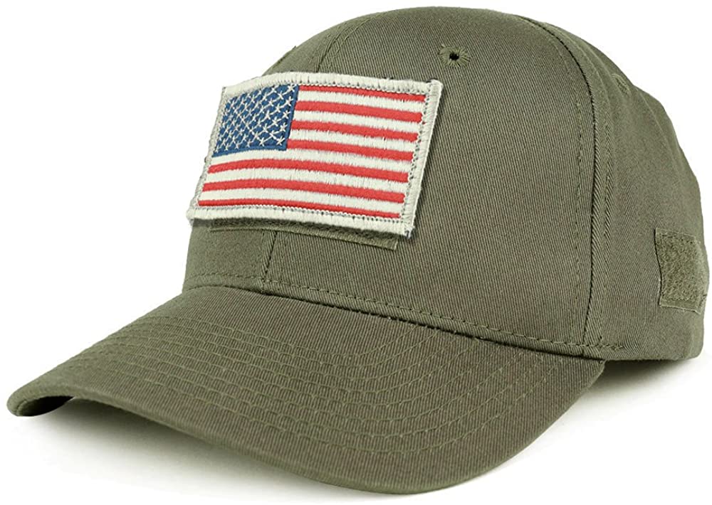 Armycrew USA White Flag Tactical Patch Structured Operator Baseball Cap- ACU