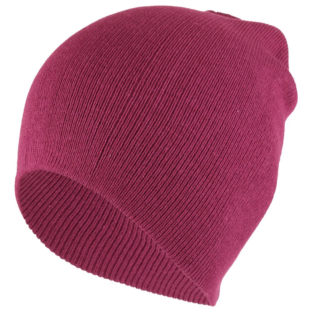 Superior Plain Cotton Blend Knit Short Winter Beanie Cap