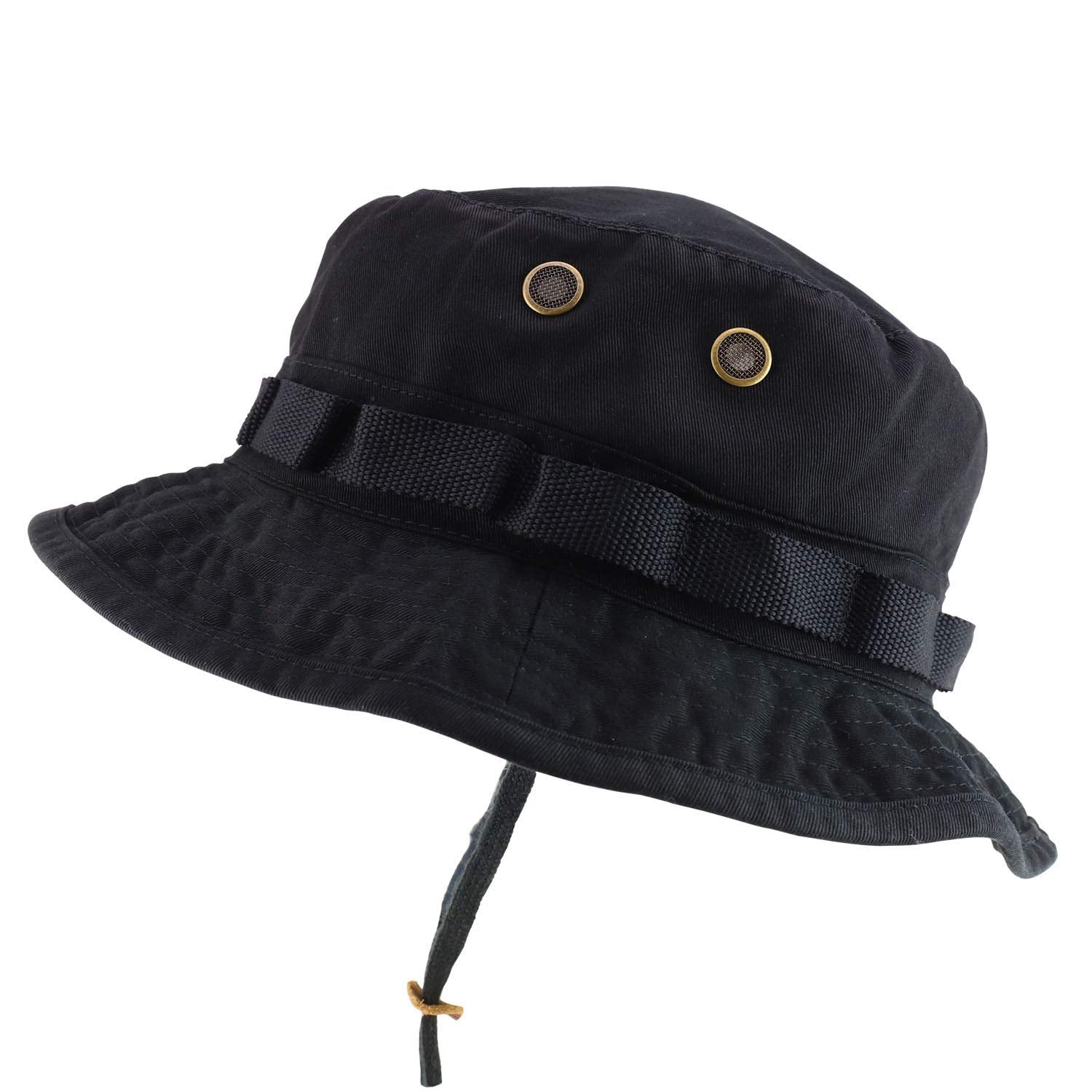 Consigned Unisex Kinsey Boonie Hat - Black Cotton - One Size