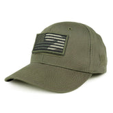 Armycrew USA Woodland Flag Tactical Patch Structured Baseball Cap- Olive Drab