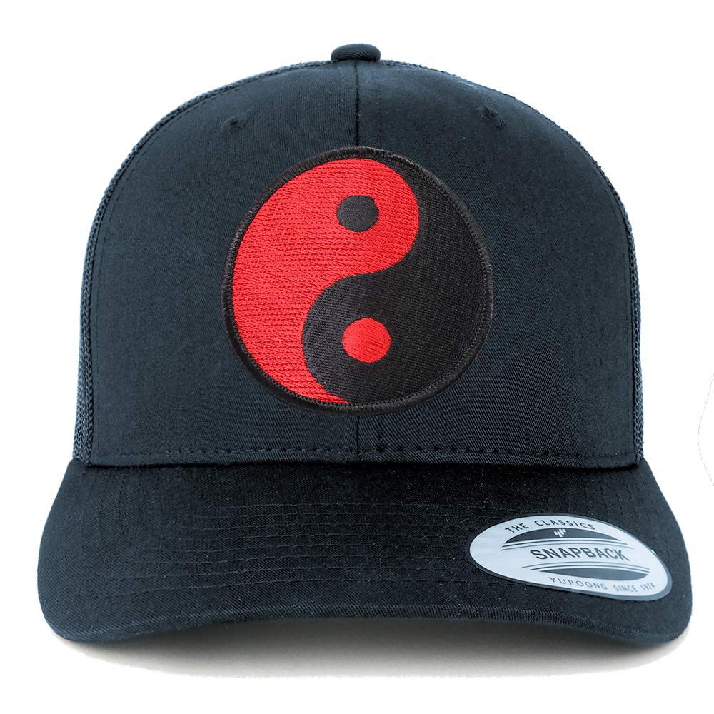 Armycrew Red Yin Yang Patch Mesh Trucker Cap
