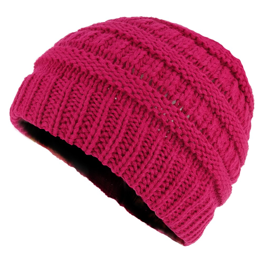Armycrew Kids Solid Ribbed Knit Warm Beanie Hat - Beige