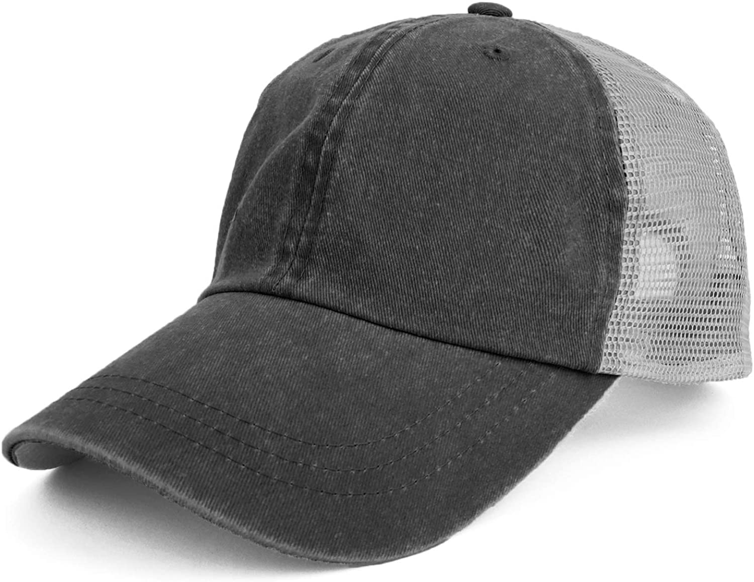 Armycrew Blank Washed Pigment Dyed Twill Unstructured Trucker Baseball