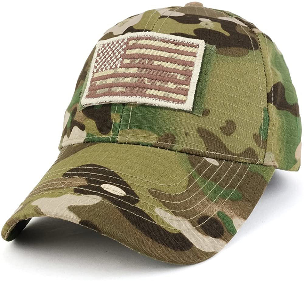 Armycrew USA Desert Digital Flag Tactical Patch Cotton Adjustable Baseball Cap