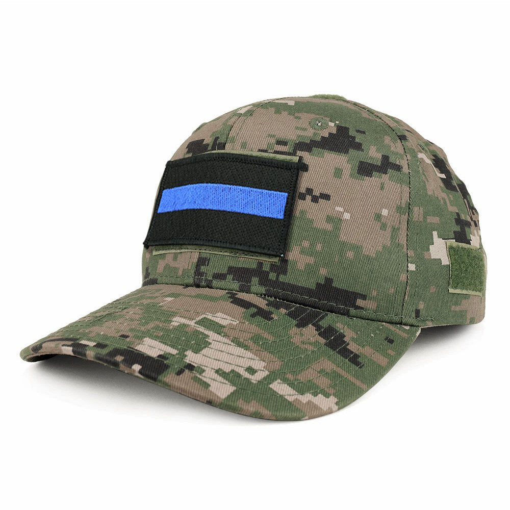 Armycrew USA One Thin Blue Flag Tactical Patch Structured Operator Baseball Cap