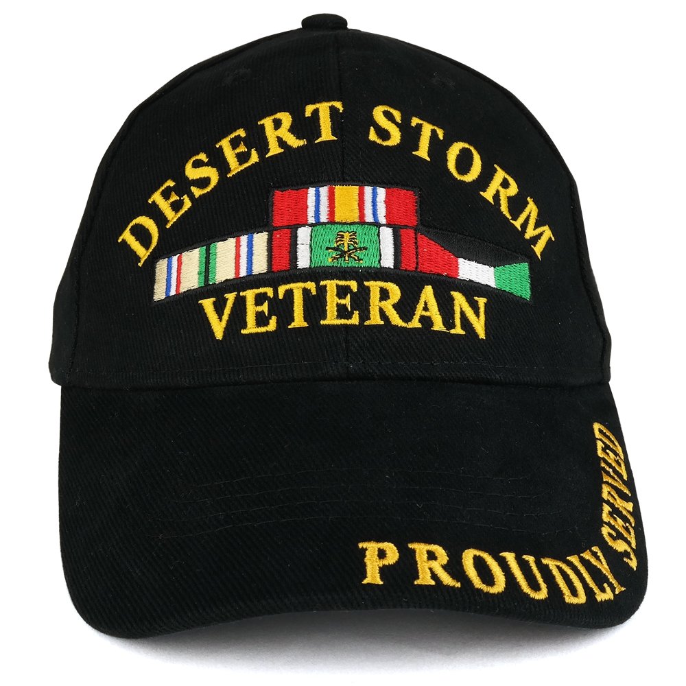 Armycrew Desert Storm War Veteran Ribbon Embroidered Structured Baseball Cap