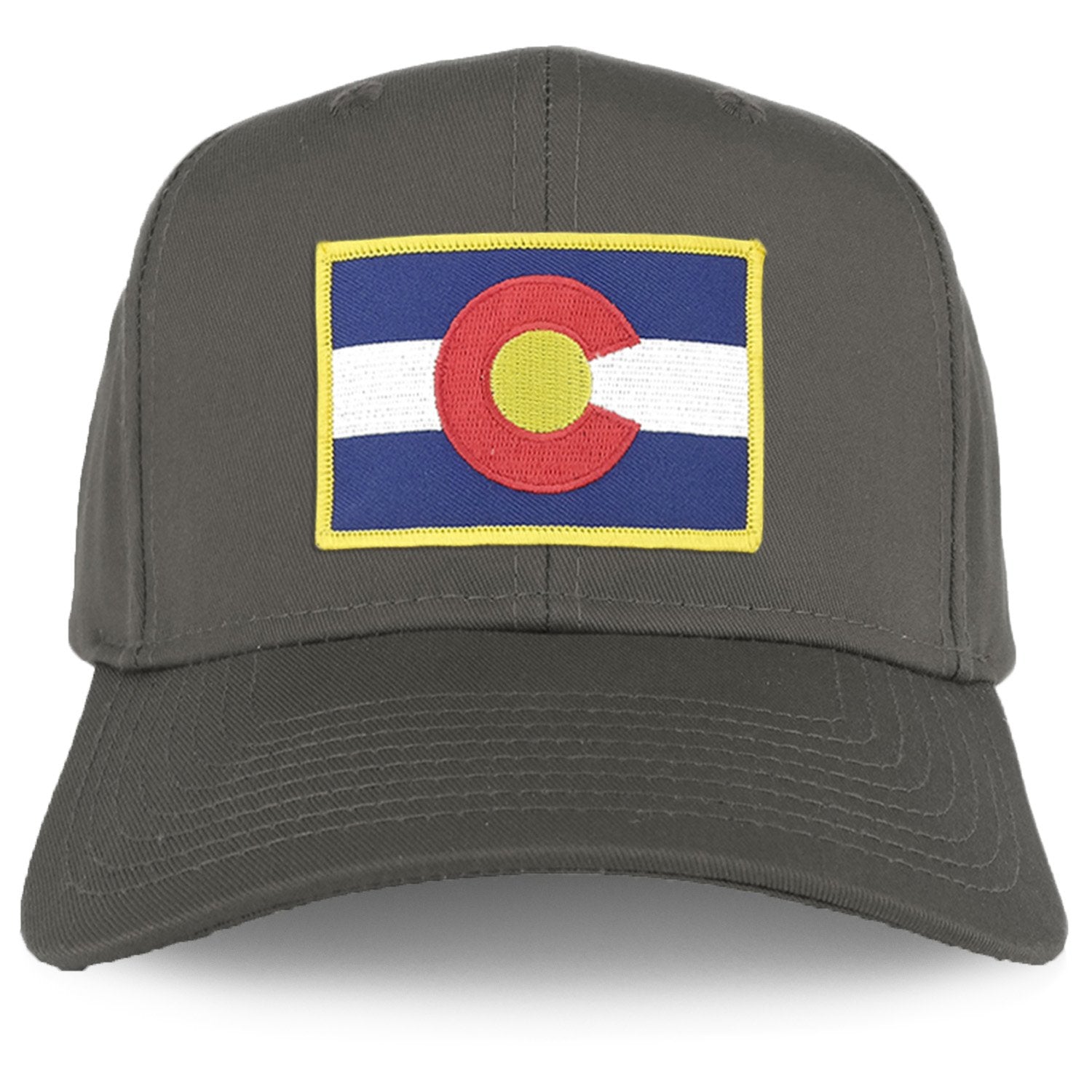 Armycrew XXL Oversize Colorado Flag Iron On Patch Solid Baseball Cap