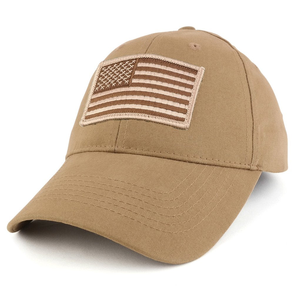 Armycrew USA American Flag Embroidered Desert Tactical Patch with Adjustable Operator Cap